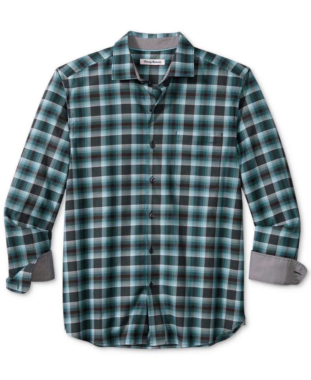 Tommy Bahama Men's Lazlo Lux Check Shirt in Palm Verde